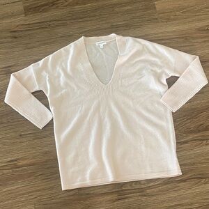 Haven Well Within Pure Cashmere Relaxed V-Neck Sweater. Size small soft pink